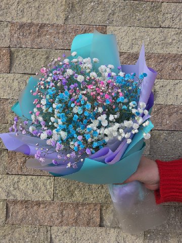 Монобукет из гипсофилы &laquo;Единорожка&raquo; от интернет-магазина цветов в Красноярске